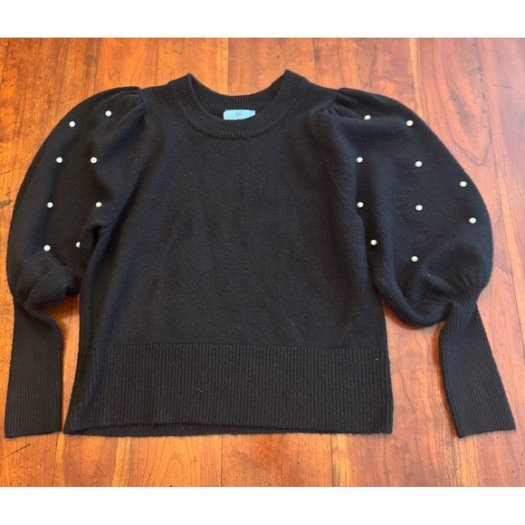 CeCe Women's Black Pearl Sweater Size Small - Picture 1 of 3